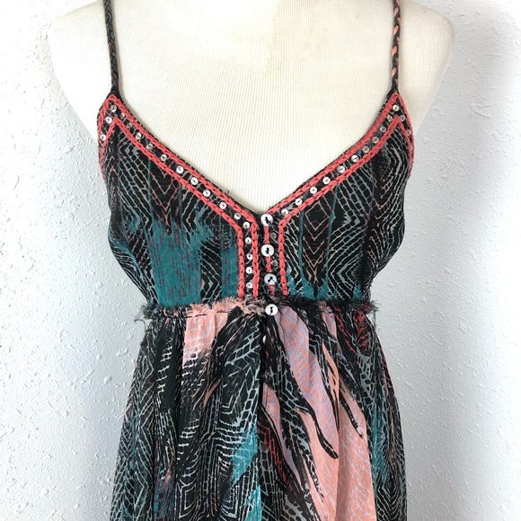 Free people Layered Embellished MIDI Dress XS - Picture 5 of 14